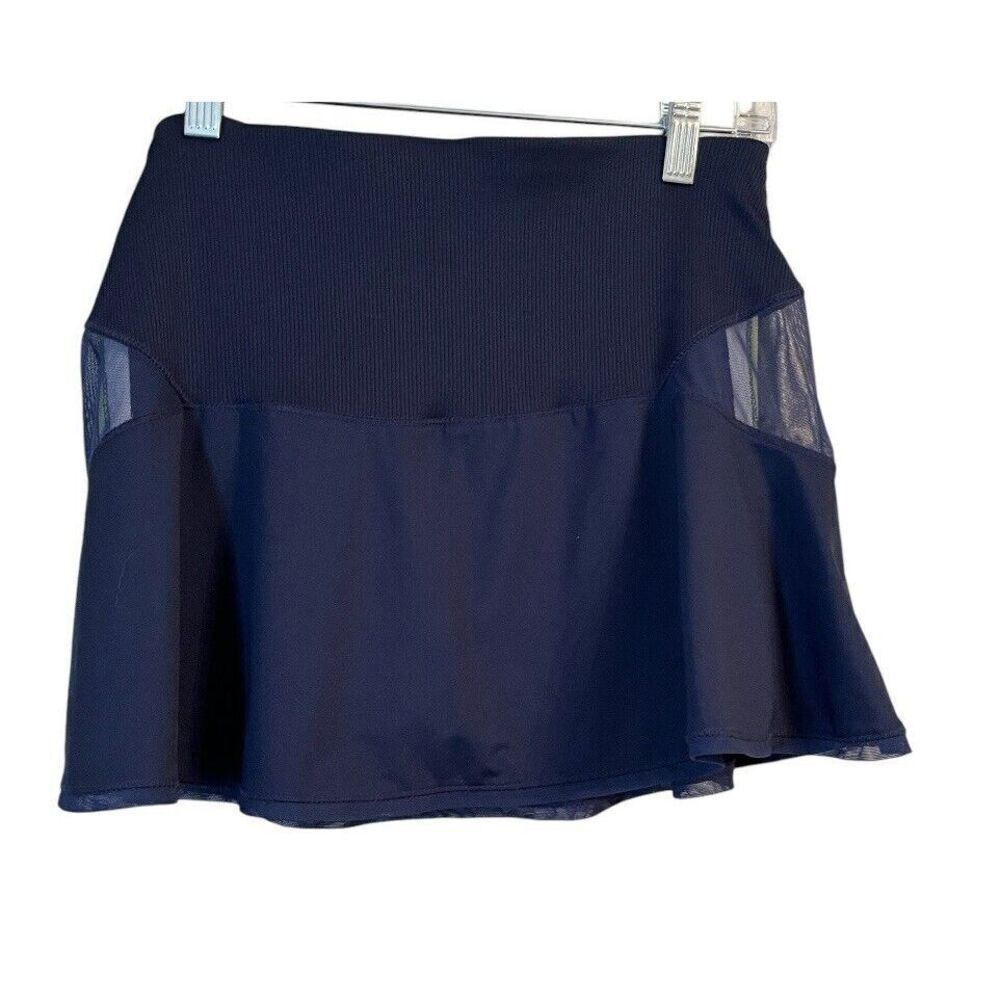 Lucky In Love Tennis Skort Medium Pickle ball Golf Blue Green White Stripe